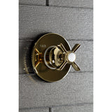 Single-Handle Three-Way Diverter Valve with Round Trim Kit