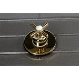 Single-Handle Three-Way Diverter Valve with Round Trim Kit