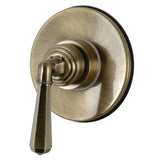 Single-Handle Three-Way Diverter Valve with Round Trim Kit
