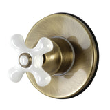 Single-Handle Three-Way Diverter Valve with Round Trim Kit