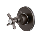 Single-Handle Three-Way Diverter Valve with Round Trim Kit