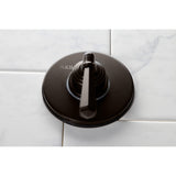 Single-Handle Three-Way Diverter Valve with Round Trim Kit