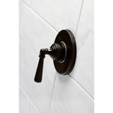 Single-Handle Three-Way Diverter Valve with Round Trim Kit