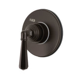 Single-Handle Three-Way Diverter Valve with Round Trim Kit