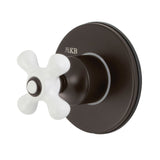 Single-Handle Three-Way Diverter Valve with Round Trim Kit