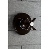 Single-Handle Three-Way Diverter Valve with Round Trim Kit
