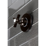 Single-Handle Three-Way Diverter Valve with Round Trim Kit