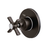 Single-Handle Three-Way Diverter Valve with Round Trim Kit