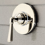 Single-Handle Three-Way Diverter Valve with Round Trim Kit