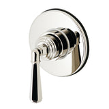 Single-Handle Three-Way Diverter Valve with Round Trim Kit