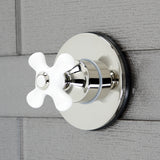 Single-Handle Three-Way Diverter Valve with Round Trim Kit