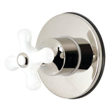 Single-Handle Three-Way Diverter Valve with Round Trim Kit