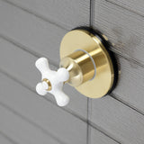 Single-Handle Three-Way Diverter Valve with Round Trim Kit