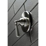 Single-Handle Three-Way Diverter Valve with Round Trim Kit