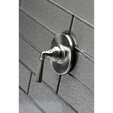 Single-Handle Three-Way Diverter Valve with Round Trim Kit