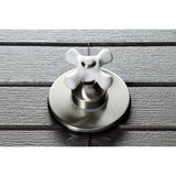 Single-Handle Three-Way Diverter Valve with Round Trim Kit