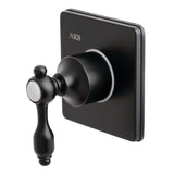 Tudor Single-Handle Three-Way Diverter Valve with Square Trim Kit