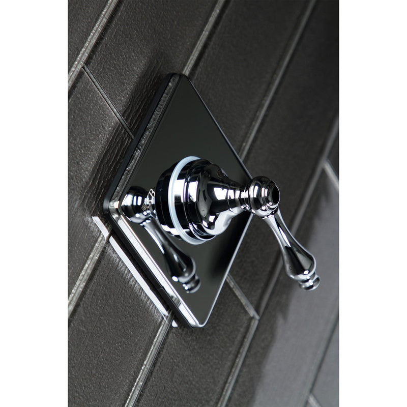 Single-Handle Three-Way Diverter Valve with Square Trim Kit