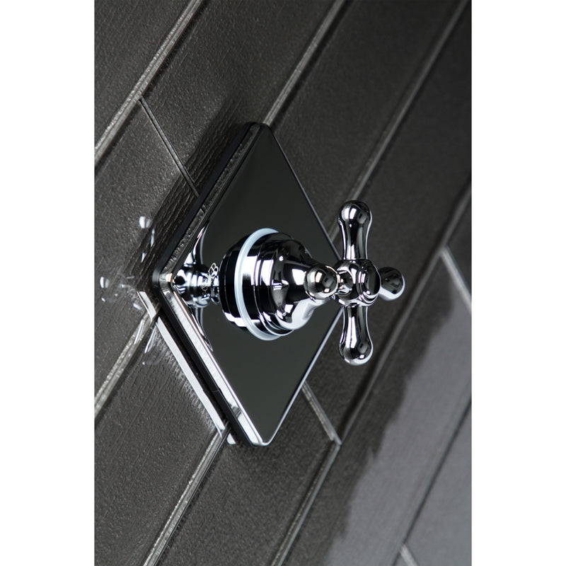 Single-Handle Three-Way Diverter Valve with Square Trim Kit