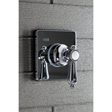 Heirloom Single-Handle Three-Way Diverter Valve with Square Trim Kit