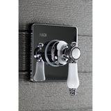 Bel-Air Single-Handle Three-Way Diverter Valve with Square Trim Kit