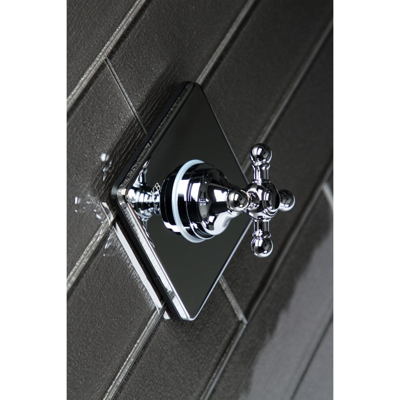 Single-Handle Three-Way Diverter Valve with Square Trim Kit