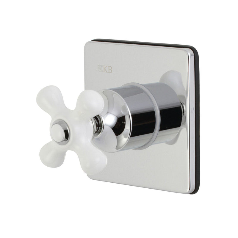 Single-Handle Three-Way Diverter Valve with Square Trim Kit