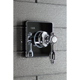Tudor Single-Handle Three-Way Diverter Valve with Square Trim Kit
