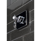 Tudor Single-Handle Three-Way Diverter Valve with Square Trim Kit