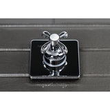 Single-Handle Three-Way Diverter Valve with Square Trim Kit