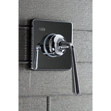 Single-Handle Three-Way Diverter Valve with Square Trim Kit