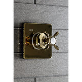 Single-Handle Three-Way Diverter Valve with Square Trim Kit