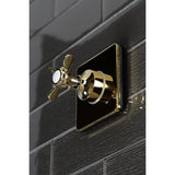Single-Handle Three-Way Diverter Valve with Square Trim Kit