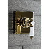 Bel-Air Single-Handle Three-Way Diverter Valve with Square Trim Kit