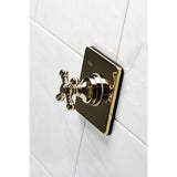 Single-Handle Three-Way Diverter Valve with Square Trim Kit