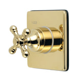Single-Handle Three-Way Diverter Valve with Square Trim Kit