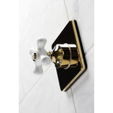 Single-Handle Wall Mount Three-Way Diverter Valve with Trim Kit