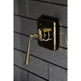 Single-Handle Three-Way Diverter Valve with Square Trim Kit