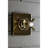 Single-Handle Three-Way Diverter Valve with Square Trim Kit