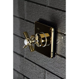 Single-Handle Three-Way Diverter Valve with Square Trim Kit