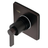 NuvoFusion Single-Handle Three-Way Diverter Valve with Square Trim Kit