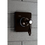 Tudor Single-Handle Three-Way Diverter Valve with Square Trim Kit