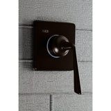Single-Handle Three-Way Diverter Valve with Square Trim Kit