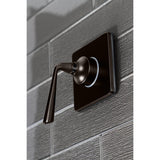 Single-Handle Three-Way Diverter Valve with Square Trim Kit