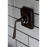 Single-Handle Three-Way Diverter Valve with Square Trim Kit