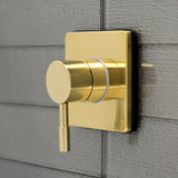 Concord Single-Handle Three-Way Diverter Valve with Square Trim Kit