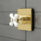 Single-Handle Wall Mount Three-Way Diverter Valve with Trim Kit