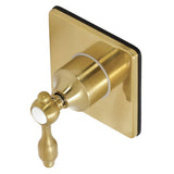 Tudor Single-Handle Three-Way Diverter Valve with Square Trim Kit