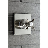Single-Handle Three-Way Diverter Valve with Square Trim Kit