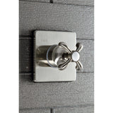 Single-Handle Three-Way Diverter Valve with Square Trim Kit